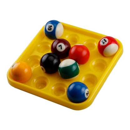 Standard Pool Billiard Ball Tray, Black Plastic Pool Ball Carrying Tray for Billiard Pool Table, Billiard Ball Storage Holder (Yellow) - color: Yellow