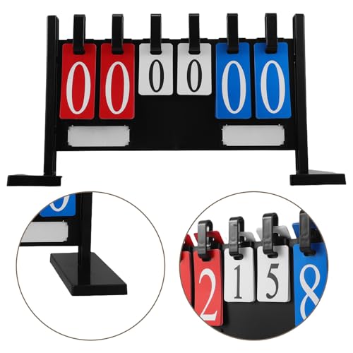 POPETPOP Portable Flip Sports Scoreboard with 4 and 6-Digit Display, Weather-Resistant Thickened Tabletop Score Counter for Table Tennis, Basketball, Volleyball, Baseball Games and Outdoor