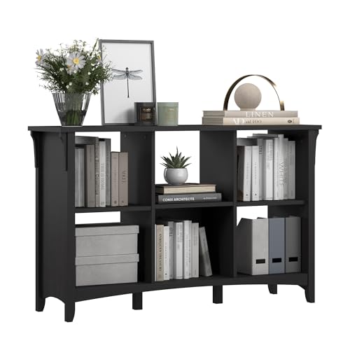 Bush Home Salinas 6 Cube Organizer in Vintage Black, Office Storage Solution, Home Organizer with Open Shelving, Compact Unit for Books and Supplies - color: Vintage Black
