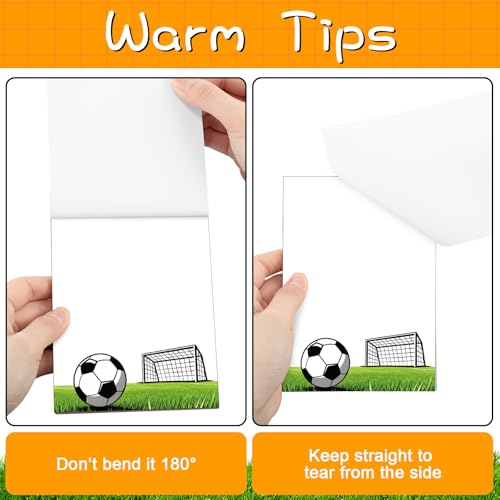 Ctosree 12 Pcs Soccer Gifts Sticky Notes Fun Memo Notepads Stationery Soccer Party Favors Goodie Bag Stuffers Desk Accessories Sport Fans Gifts for Daily Use - style: Soccer