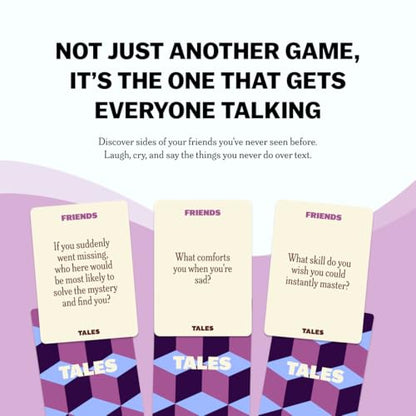 TALES 150 Conversation Cards, Friends Edition, Fun Friend Games for Adults, Teens, Kids, Perfect for Parties, Game Nights, Gifts & Gatherings, Conversations with Friends, Meaningful Connections - color: Friends Edition