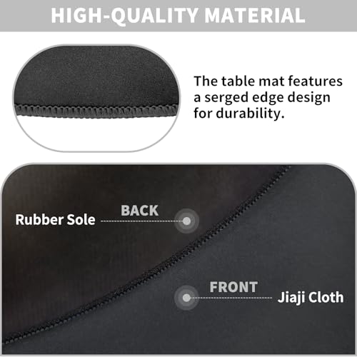 Large Round Tabletop Game Playmat,Rubber Table Mat Suitable for Playing Poker,Card,and Roleplaying Games.(80cmBlack) - color: 80*80*0.2cmblack, size: 80*80*0.2cm