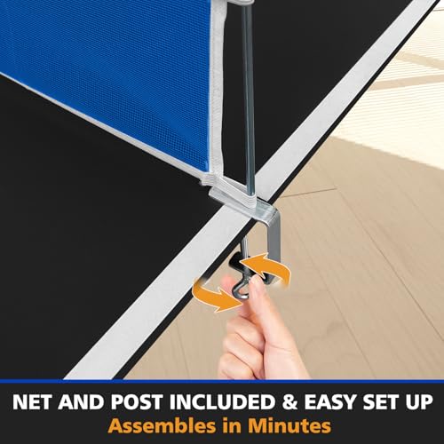 IUNNDS Table Tennis Table Topper for Billiard Table, 6FT Foldable Ping Pong Table Top for Pool Table, Table Tennis Conversion Top w/Net