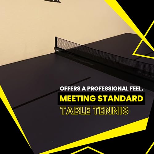 Killerspin MyT 415X Mega, Ping Pong Table, Foldable Table for Table Tennis, Portable Ping Pong Table Set with Built-in Paddle and Ball Storage, 18 mm MDF Board Pingpongball Table - color: Jet Black