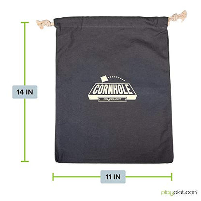 Play Platoon Cornhole Bag Holder - Tote Bag for Carrying Corn Hole Bean Bags - size: 8, Gray String