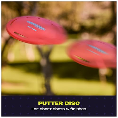 Aerobie Disc Golf Set of 3 Flying Discs, Frisbee Discs for Kids Parties and Backyard Games, Starter Disc Golf Accessories, Teen Boys Gift Ideas, Kids Toys for Ages 5 & Up