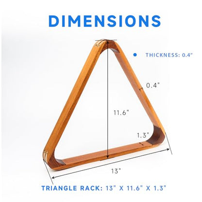 GSE Games & Sports Expert Solid Wood Billiard 8-Ball Triangle / 9-Ball Diamond Pool Ball Racks for 2-1/4" Pool Balls, Pool Table Accessories - color: 2-Tone Oak, style: 8-Ball Triangle Rack