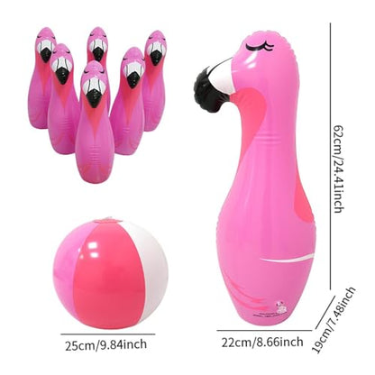 DYNWAVE Kids Inflatable Bowling Set Ball and Bowling Pins Early Education Party Game Indoor Outdoor Games for Events Birthday