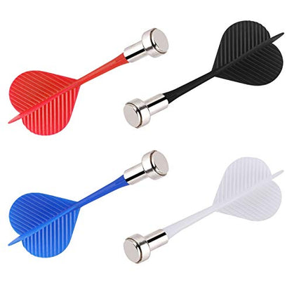 Accmor Magnetic Darts, Magnetic Darts Replacement for Magnetic Dartboard - color: 24 Pack-Red, White, Black, Blue