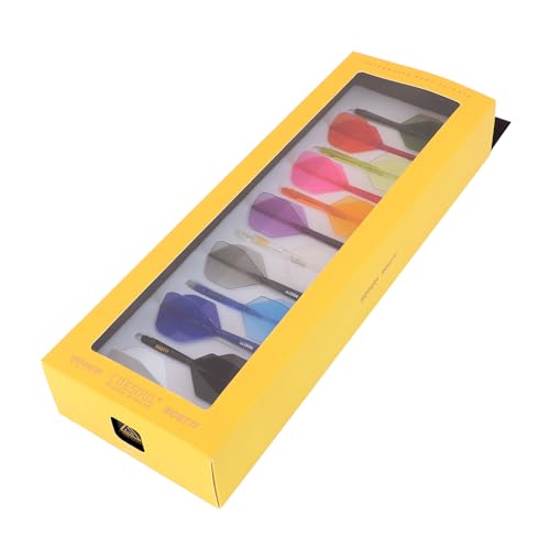 CUESOUL ROST 77 Integrated Dart Shaft and Flight Big Wing/Standard Shape Colour Collection Pack of 12 pcs - color: Standard Shape, size: Small