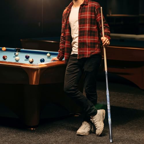 Kmise Professional Pool Cue Stick, 18 19 20oz Canadian Maple Cue Sticks, Low Deflection Shaft with Telescopic Extension Cue - color: Pattern2, size: 21oz