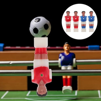 Kisangel 4Pcs Foosball Table Men Replacement Table Soccer Player Foosball Replacement Parts (2pcs Red and 2pcs Blue)