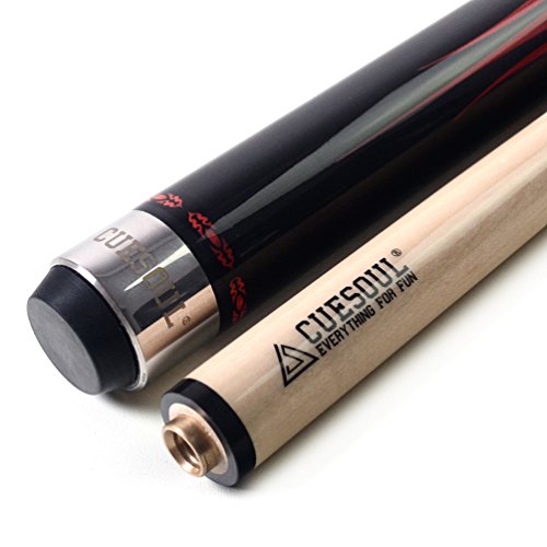 CUESOUL SOOCOO Series 58" 19oz Maple Pool Cue - color: Black, size: 12.75mm