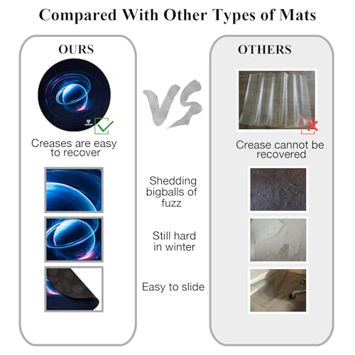 Office Chair Mats Hard-Floor Chair Mats Office Gaming Chair Mat with Blue Lightning Design (red) - color: Red