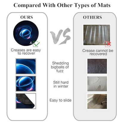 Office Chair Mats Hard-Floor Chair Mats Office Gaming Chair Mat with Blue Lightning Design (red) - color: Red