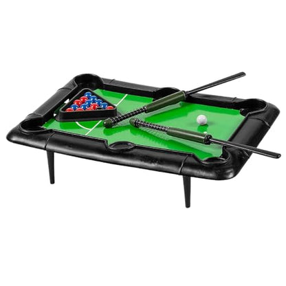 Classic Play On Mini Pool Table Game Set - 7.62" x 5.25" (6 Sets) - Fun & Portable Design, Ideal for Kids Toy, Party Favors, and Family Game Nights