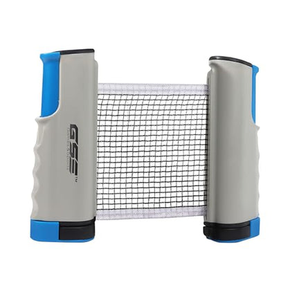 GSE Games & Sports Expert Adjustable Retractable Ping Pong Net Set & Post. Professional Table Tennis Rackets and Balls, Net with Posts and Storage Bag - Pingpong Paddle and Game Table Accessories. | Adjustable - color: Grey Net