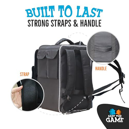 Board Game Bag: Ultimate Backpack, Travel Organizer, Storage & Carrying Case for Board and Tabletop Games - size: Medium