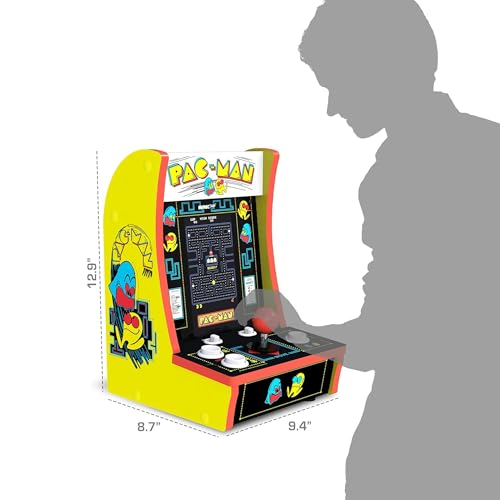 Arcade1Up Pac-Man Countercade Countertop Arcade Machine with 3 Retro Games, 7" LCD Screen and Full Size Real Feel Joysticks and Buttons - style: Pac-Man