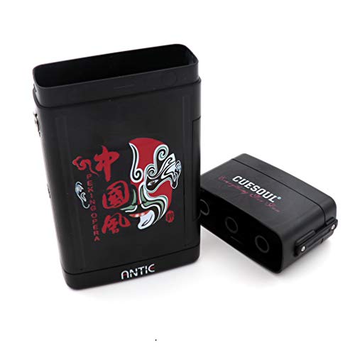 CUESOUL ANTIE Hard Dart Case with Peking Opera Mask Design and Dart Flights Case for Your Choice - color: Dart Case-Black