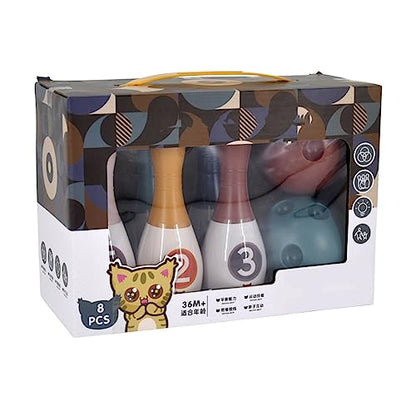 RiToEasysports Premium Plastic Kids Bowling Set, Funny Educational Toy Bowling Pins and Balls for Gross Motor Skills and Hand Eye Coordination