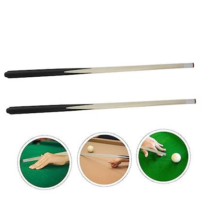 2Pcs Short Pool Cue Stick Set Convenient Billiard Cue Sticks for Home and Game Room for Pool Tables and Billiard Accessories