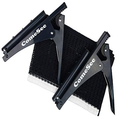 Comesee Kioos Collapsible Table Tennis Net Professional Steel Pingpong Net Clip Grip Mesh Training Competition Portable Tension Adjustable Post (Navy)