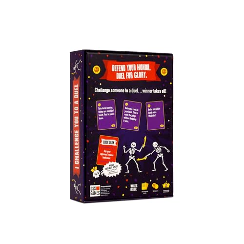 DSS Games I Challenge You to A Duel [Challenge Party Game for Teens & Adults | Funny Card Game for Family Game Night, Birthday Parties & Large Groups]