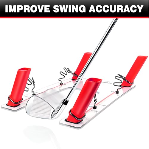 CHAMPKEY Magnetic Golf Swing Trainer - Swing Plane Training Aid - Improve Swing Accuracy and Skills for Indoor and Outdoor Training