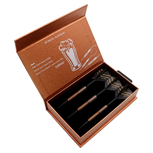CUESOUL Cocktail/COLA Beer/Draft Beer with Oil Paint Finished-19g/20g/21g Soft Tip 90% Tungsten Dart Set - color: Craft Beer-21g