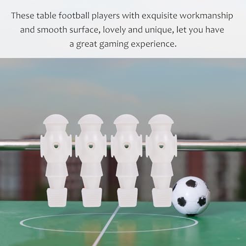 Homoyoyo 4pcs Foosball Men Replacement, Football Players Parts Foosball Man Table Player Football Machine Accessories - color: White