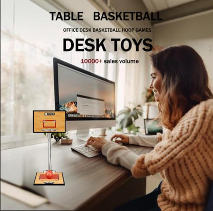 GYSH Mini Desktop Basketball Hoop Game for Office,Tabletop Basketball Game Toy with Easy Assembly,Desk Toys for Office for Adults，Tiny Basketball Hoop(Desk Basketball) - style: Desk Basketball