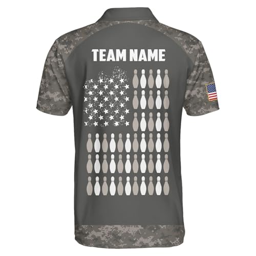 GABITA Personalized Bowling Jerseys for Men, Custom Bowling Polo Shirt, Bowling Shirts Gift for Bowler Team Player - color: A43