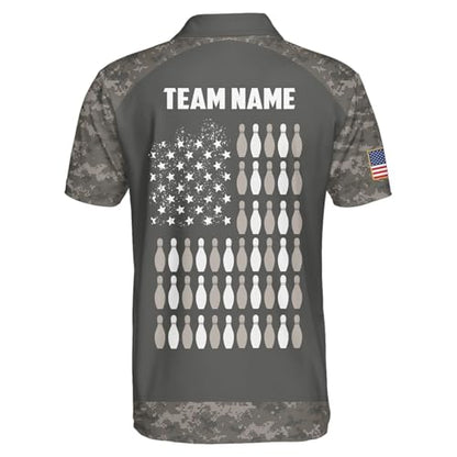 GABITA Personalized Bowling Jerseys for Men, Custom Bowling Polo Shirt, Bowling Shirts Gift for Bowler Team Player - color: A43