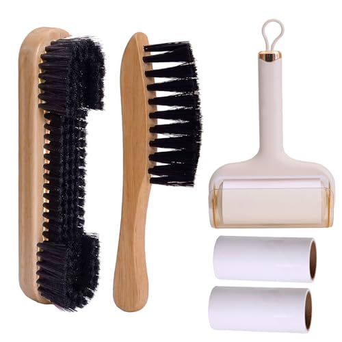 Billiard Pool Table Brush Cleaning Kit, Pool Table Brush Accessories 3 Set. | Includes 9-In Nylon Bristle Brush, Rail Brush, Sticky Lint Roller. Soft Bristles, Wood Handle, Billiards&Snooker Accessories