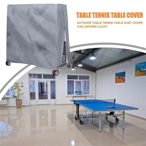 210D Oxford Fabric Table Tennis Cover Waterproof Folding Dustproof Zipper Heavy Duty for Indoor Outdoor