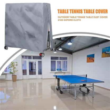 210D Oxford Fabric Table Tennis Cover Waterproof Folding Dustproof Zipper Heavy Duty for Indoor Outdoor