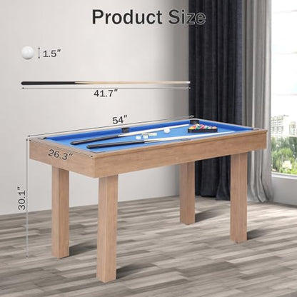 RAYKEEP 4FT Billiard Table, Mini Pool Table for Teens and Adults, Indoor & Outdoor Game Table Set Includes 2 Cue Sticks, 16 Balls, Triangle, Chalk for Game Room Family (Green)