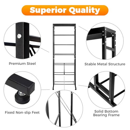 Sidasu 2/3/6-Tier Discs Golf Rack,Metal Disc Golf Storage Rack, Space-Saving Disc Station for Disc Golf Storage Shelf-Black - size: 6-shelf