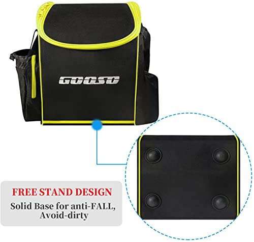 12 PCS Disc Golf Set with Bag Portable Disc Golf Backpack Holds 28+ Discs | Disc Golf Discs for Beginner with Putter, Midrange, Driver Free Stand Bag Design for Convenient Use - color: Yellow