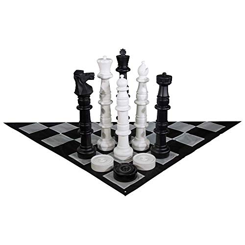 MegaChess 49 Inch Giant Plastic Chess Set - Accessories Available! (w/Nylon Board and Checkers) - size: w/Nylon Board and Checkers