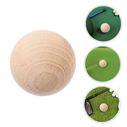ERINGOGO Unfinished Wooden Craft Spheres Round Balls for Family Games and Backyard Fun Lightweight Replacement Croquet Balls for Outdoor Sports and Activities