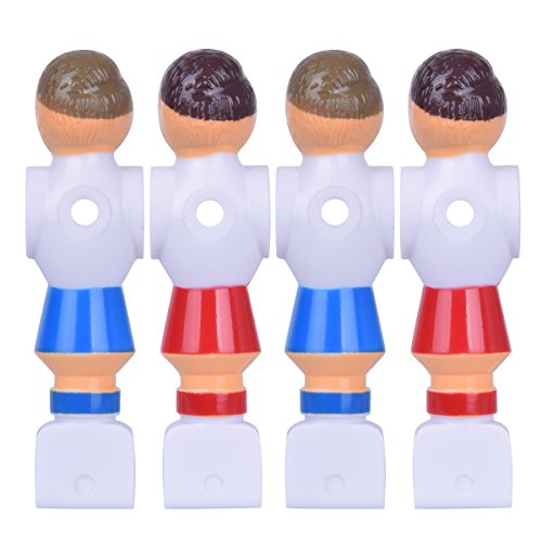 4Pcs Rod Foosball Soccer Table Football Men Player Replacement Parts(Red+Blue)