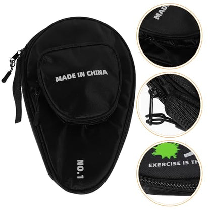 balacoo Table Tennis Paddle Bag and Racket Cases Waterproof Gourd-shaped Paddle Cover Large Capacity Storage Organizer and 7 Balls Professional Table Tennis Bat Storage Holder