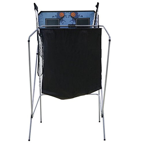 LEMY Folding Arcade Basketball Game Indoor, Dual Shot Sport 2 Player with Electronic Scoring System & 4 Balls