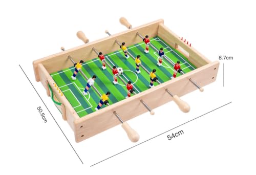 Wooden Tabletop Game Set, Mini Foosball & Ice Hockey Table Combo | 2 in 1 Tabletop Game, Desktop Ice Hockey Toy, Two Player Sports Game