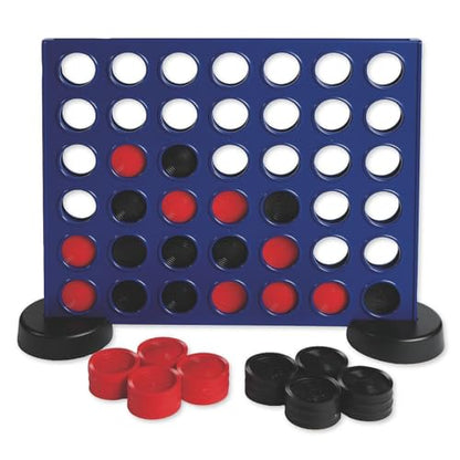 S&S Worldwide Giant 2-in-1 Four in a Row & Checkers Game. Connect Four to Win. Includes Giant 20-5/8" x 16-7/8" Plastic Game Board, 42 Plastic 2-5/8" Pieces and Fabric Board to Play Checkers!
