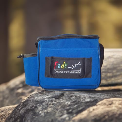 Fade Lite Disc Golf Bag – Compact, Lightweight, and Reliable Storage for New and Casual Players - Shoulder Strap Bag - Night Golf Bag - color: Royal Blue