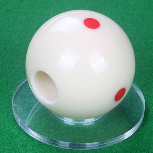 kowaku Snooker Training Ball Que Ball Sturdy with Dots, Hole Multifunctional Billiards Training Aid Billiard Stroke Exerciser