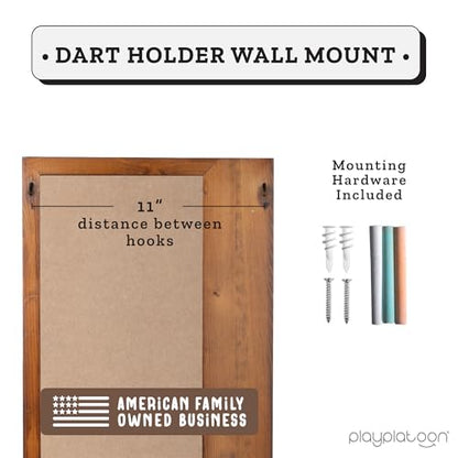 Play Platoon Dart Scoreboard & Darts Holder Wall Mount - Wood Score Board, Professional Darts Accessories, Dart Holder - size: 20 x 12 inch, style: Chalkboard